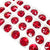 Light Siam - RIVOLI Sew On Glass Rhinestone