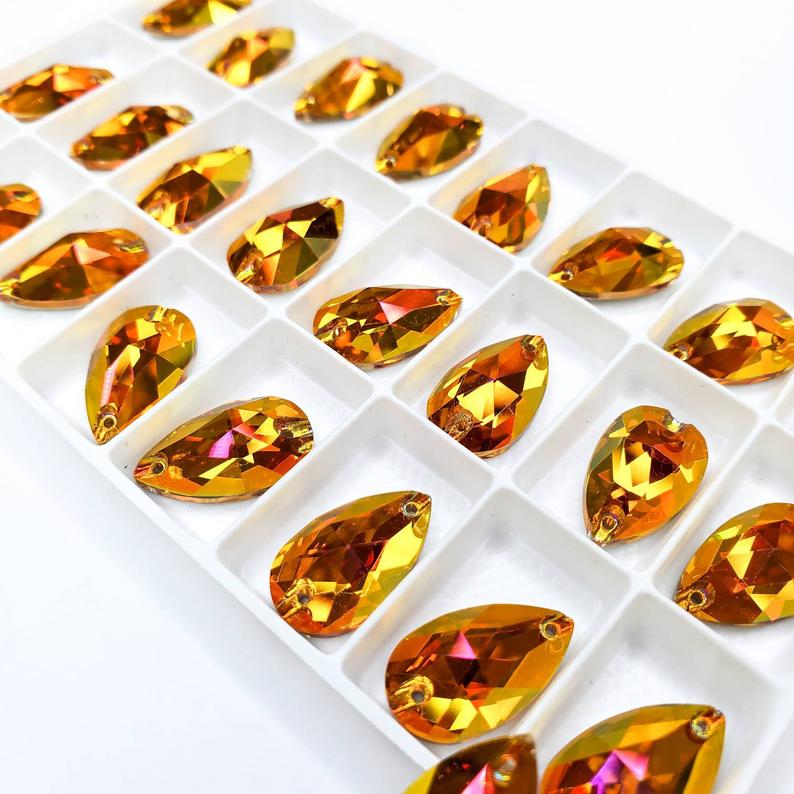 Astral Pink - DROP Sew On Glass Rhinestone