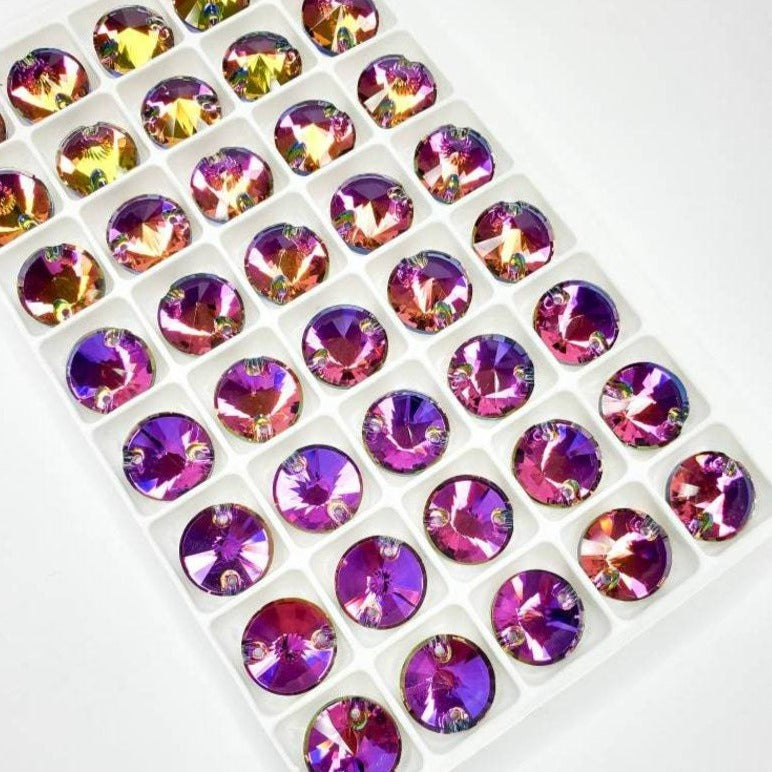 Rainbow - RIVOLI Sew On Glass Rhinestone